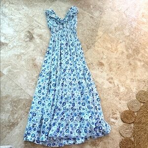 Evil Eye 🧿 long silk maxi dress